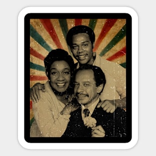 The Jeffersons Family -  - Photo Vintage Retro Look Fan Design Sticker